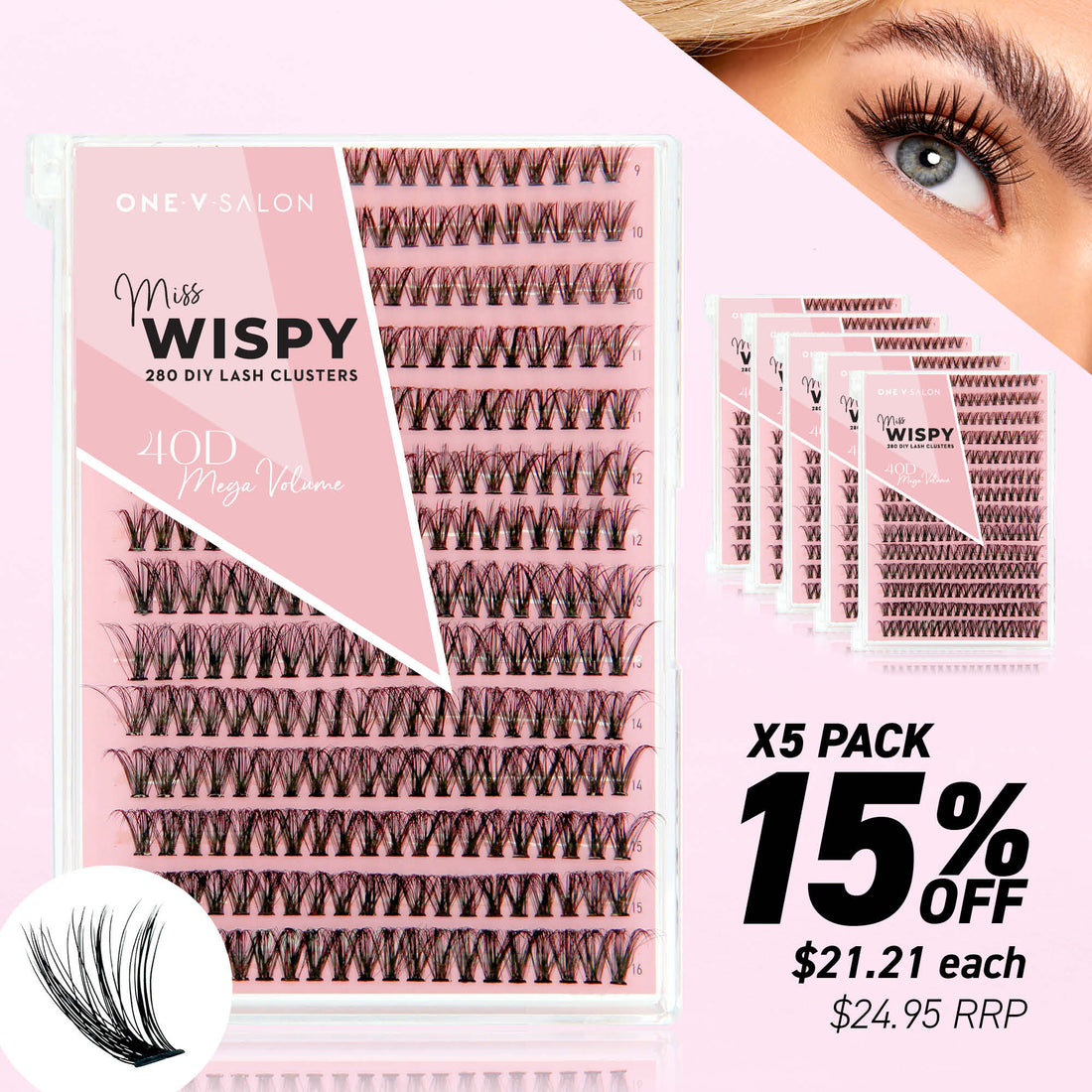 40D Mega Volume - 280 DIY Cluster Lashes (Bundle Pack) - LASH V