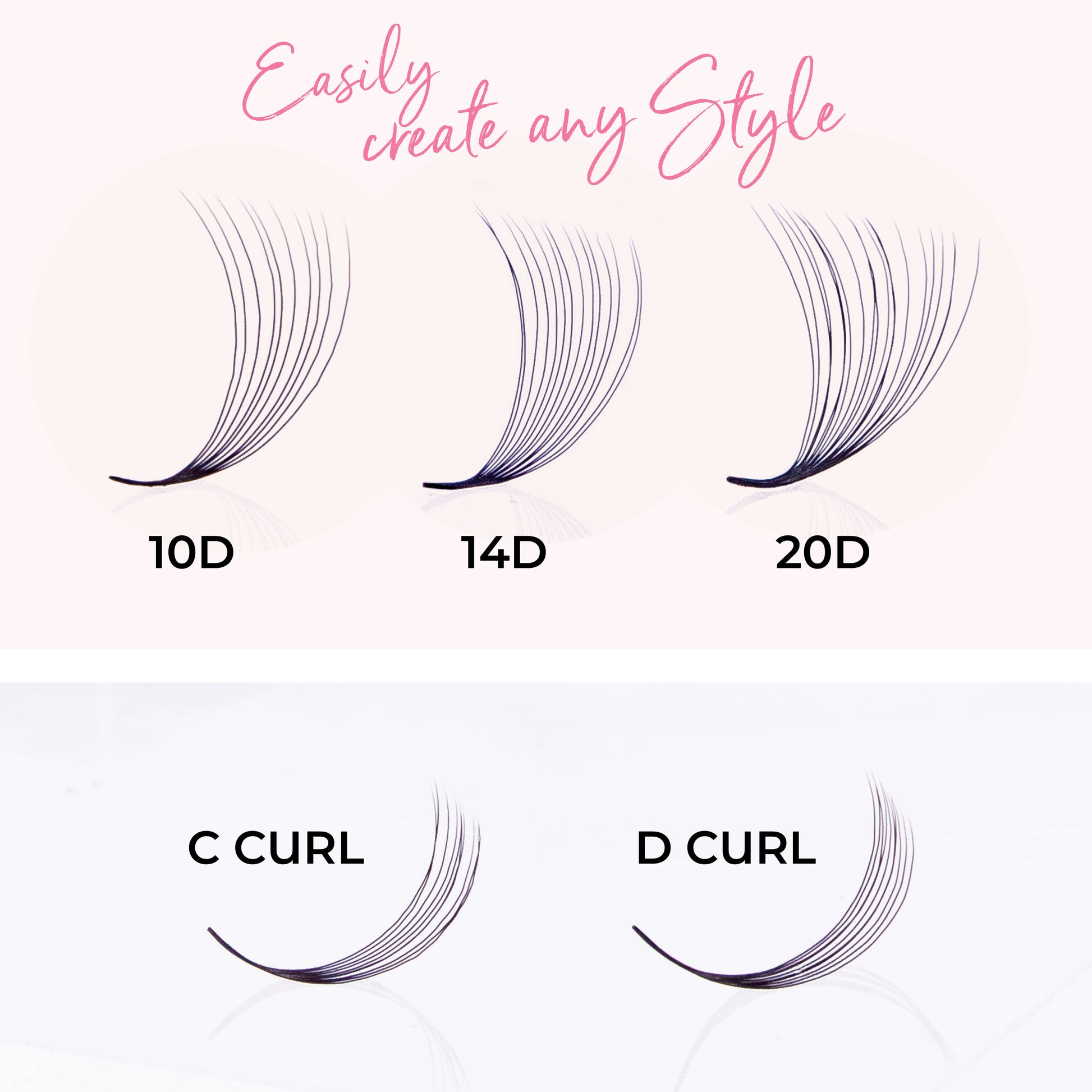 14D Ultimate Premade Mixed - 500 Fans loose (Pro point) - LASH V