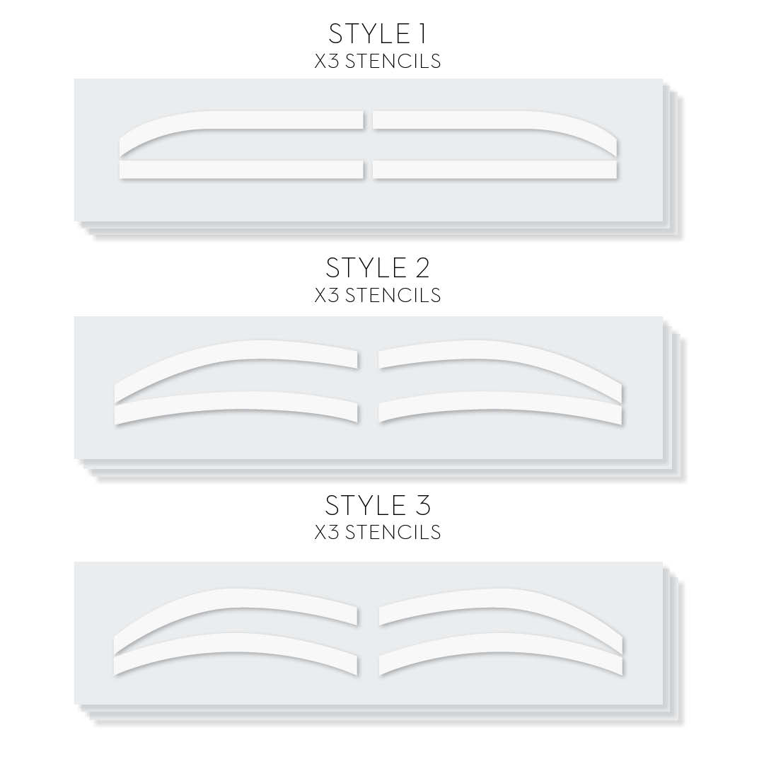 BROW SHAPING STENCILS - 12 pieces - LASH V