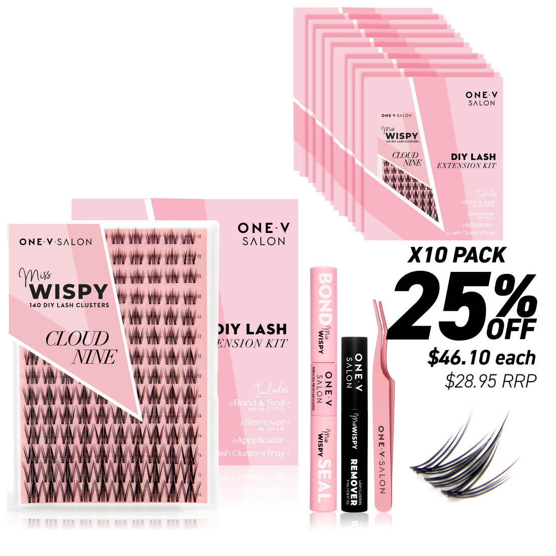 Miss Wispy Cluster Lashes - Cloud 9 Complete Kit (Bundle Pack) - LASH V
