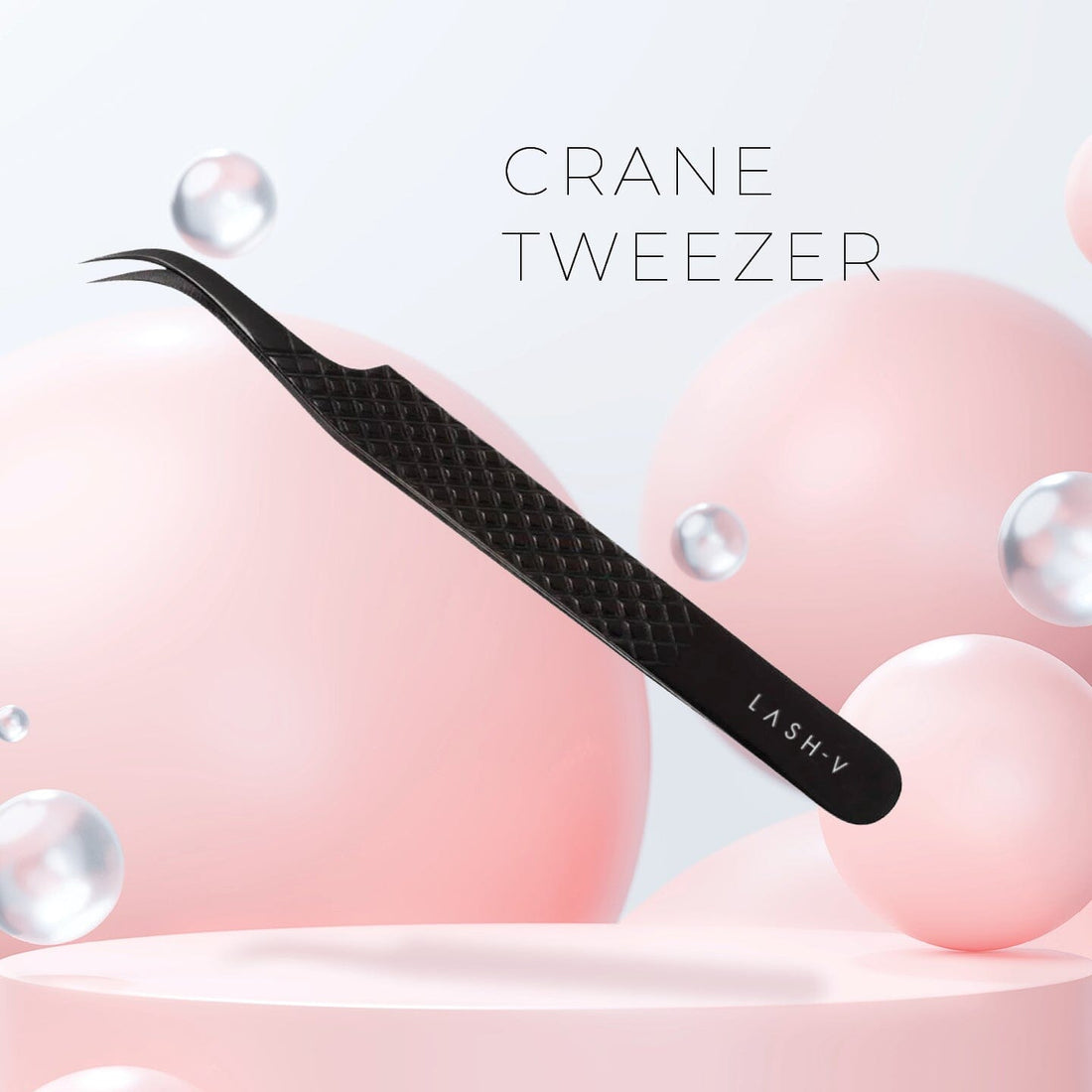 Titanium Eyelash Tweezers - Crane #1 - LASH V