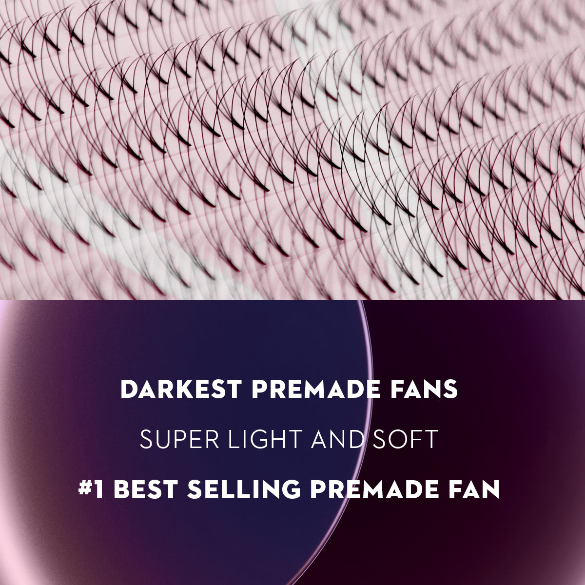 3D Premade Volume Fans Ultra Dark Short Stem - 800 Fans - LASH V