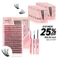 DIY Lash Cluster Combo Kits - 40D (Bundle Pack) - LASH V