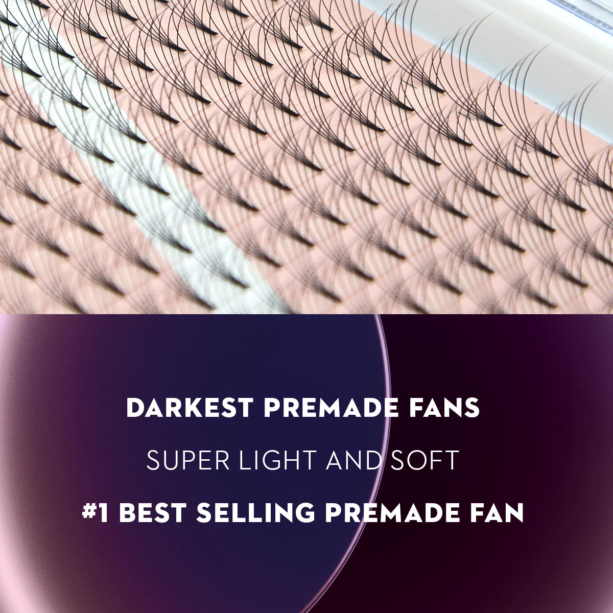5D Premade Volume Fans Ultra Dark Short Stem - 440 Fans - LASH V