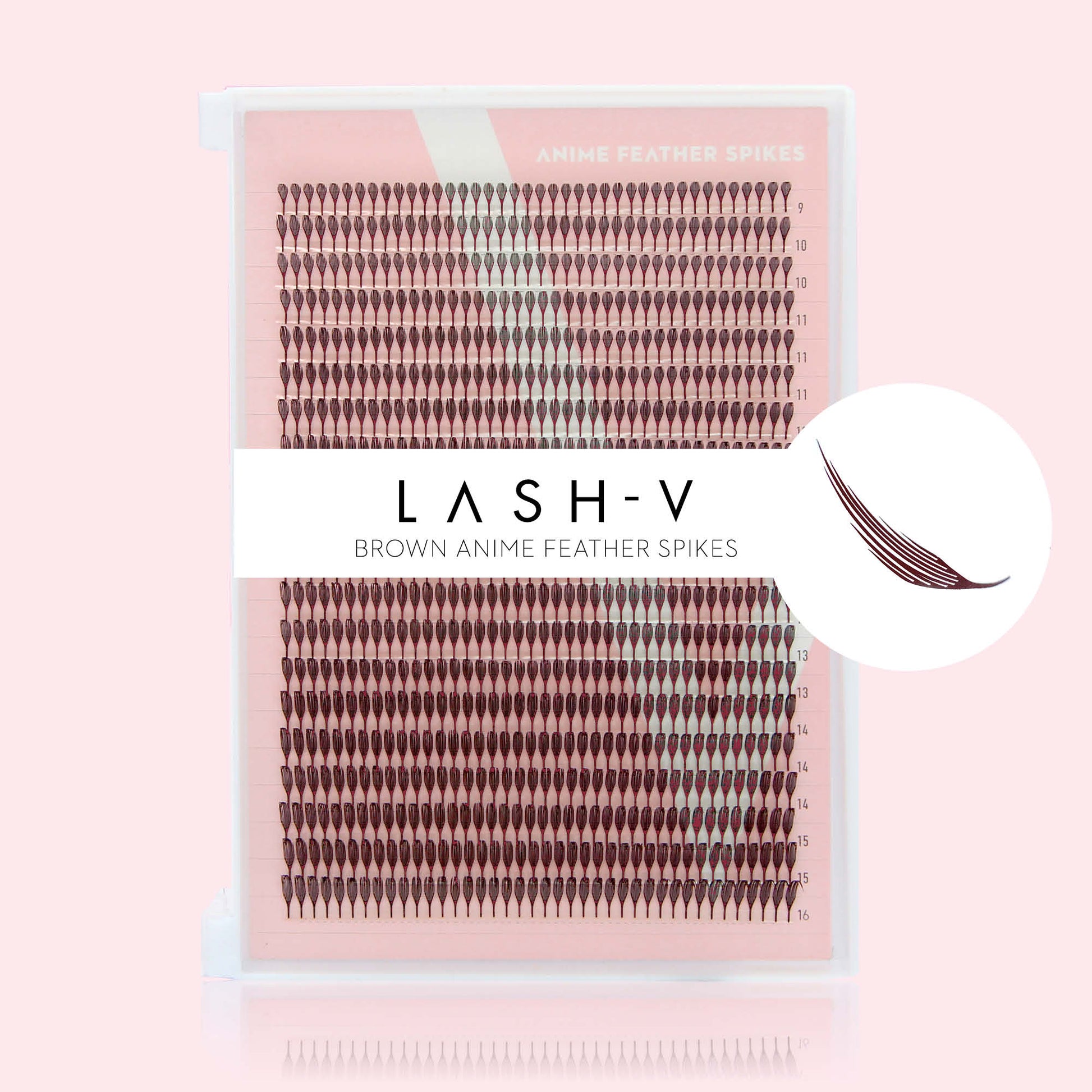Anime Feather Spike - Dark Brown Lashes - 800 Fans - LASH V