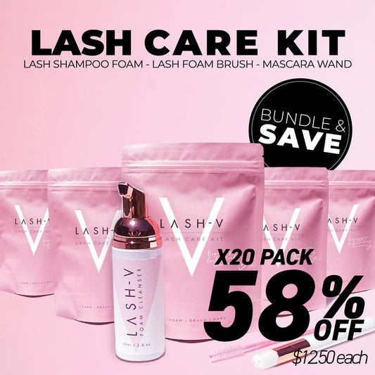 Lash Cleanser Kit - Lash Shampoo Foam + Lash Brush + Mascara Wand