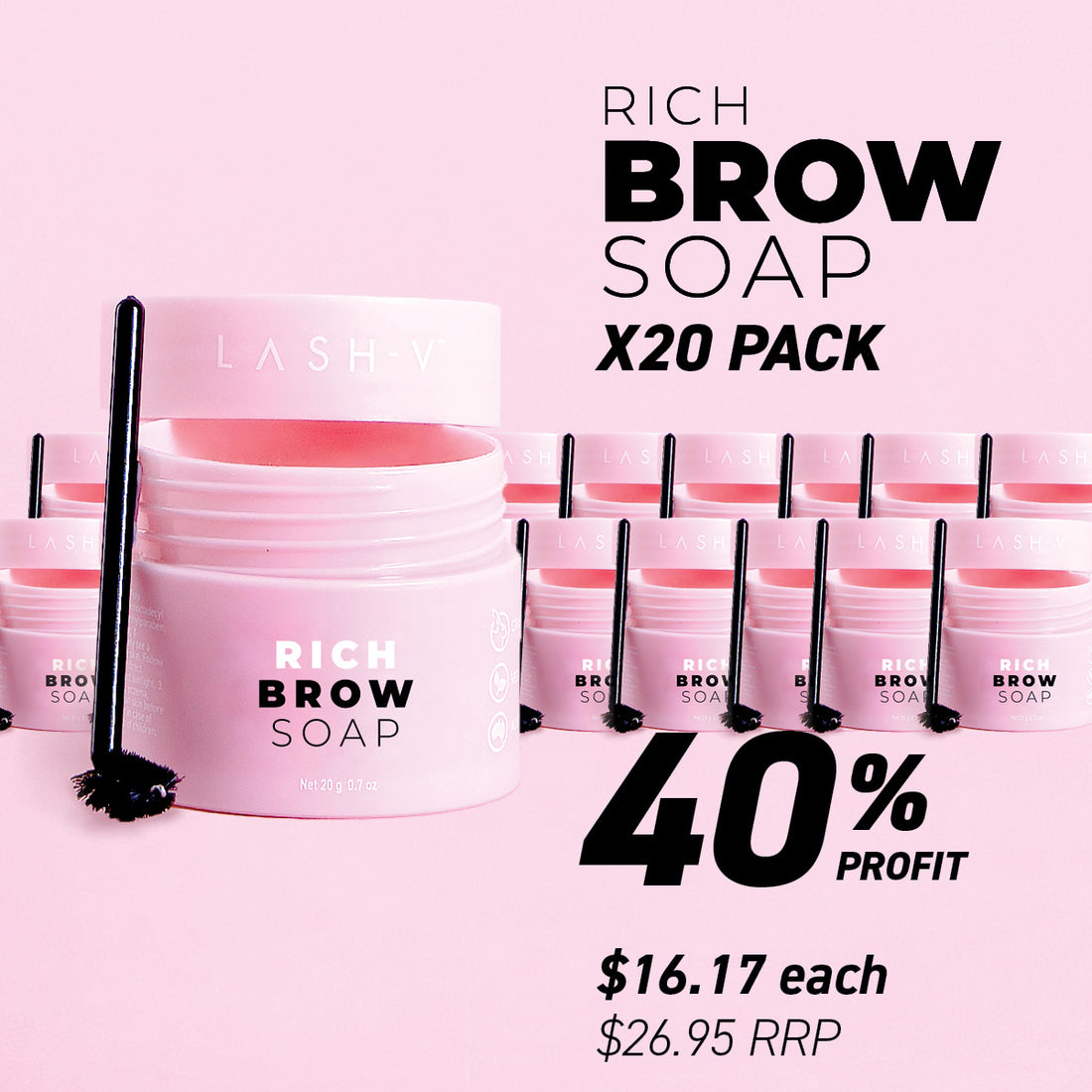 Rich Brow Soap 20g - (Bundle Packs) - LASH V