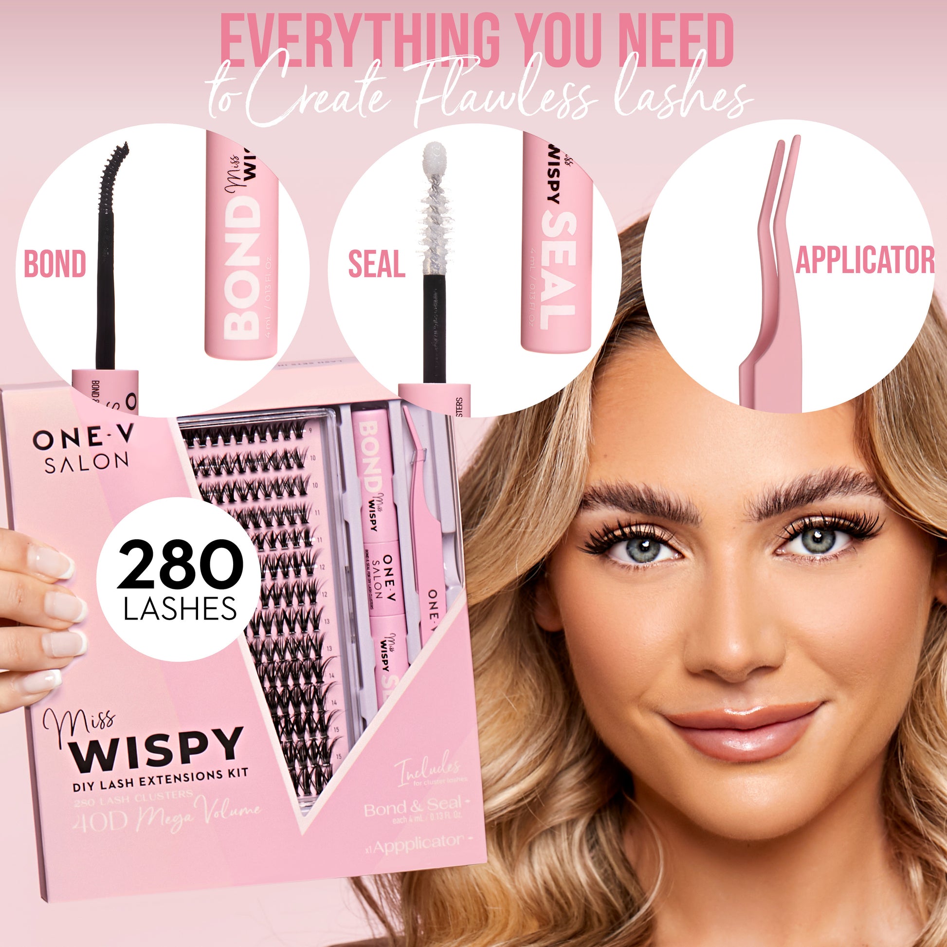 DIY Lash Cluster Combo Kits - 40D (Bundle Pack) - LASH V