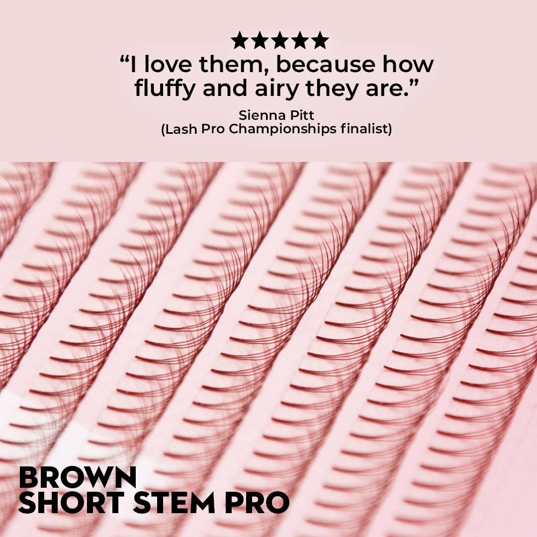 Brown Lashes Saver Bundle - x4 Trays - Matte Dark/Short Stem/Pro-point - LASH V