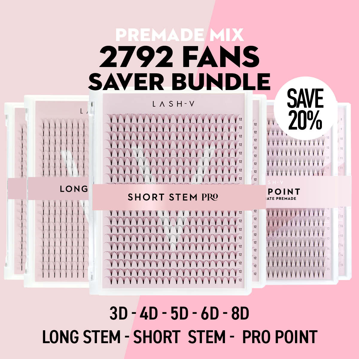 Premade Saver Bundle - X6 trays - 2792 fans - LASH V