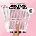 Short Stem Pro Saver Bundle - X4 trays - 2160 Premade fans - LASH V