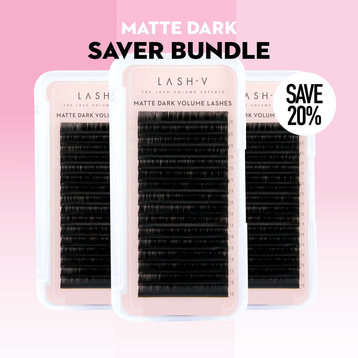 Matte Dark Volume Lashes Saver Bundle - x3 - 0.03/ 0.05/ 0.07 - LASH V