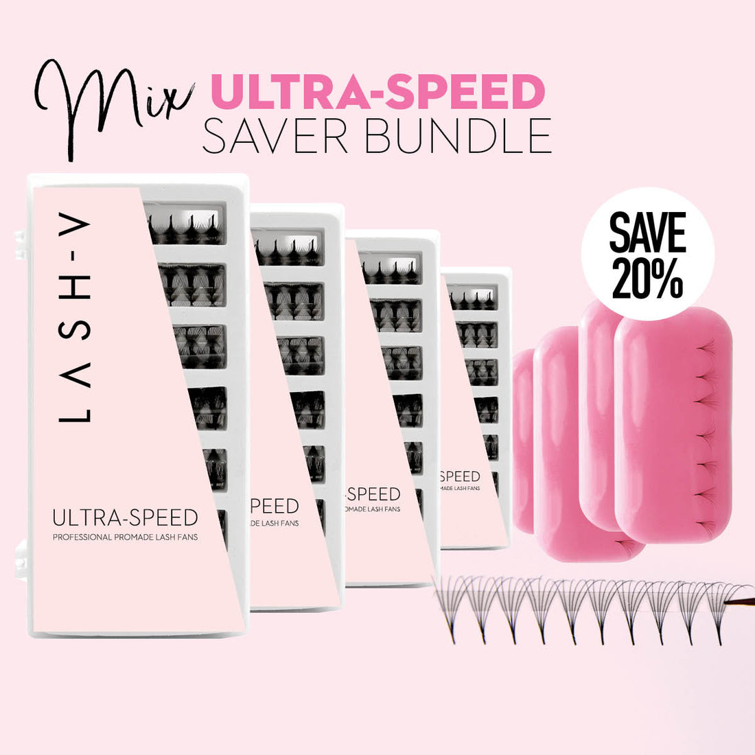 4 x Ultra-Speed Saver Bundle - 3700 Promade fans - 4x Silicone Pads - LASH V