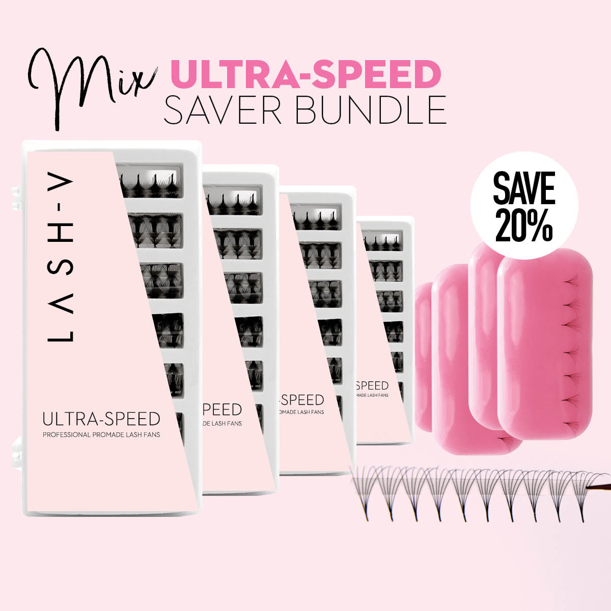 4 x Ultra-Speed Saver Bundle - 3700 Promade fans - 4x Silicone Pads - LASH V