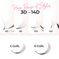 10D Promade Volume Fans Loose - 1000 Fans - LASH V
