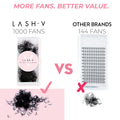 14D Promade Volume Fans Loose - 1000 Fans - LASH V