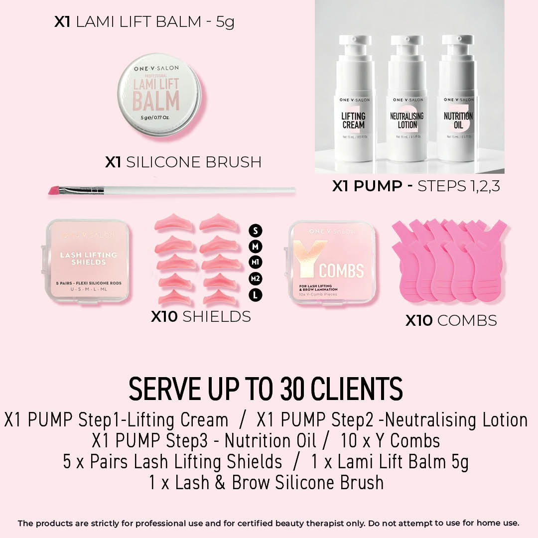 Brow Lamination & Lash Lift Professional Pump Complete Combo Kit - LASH V