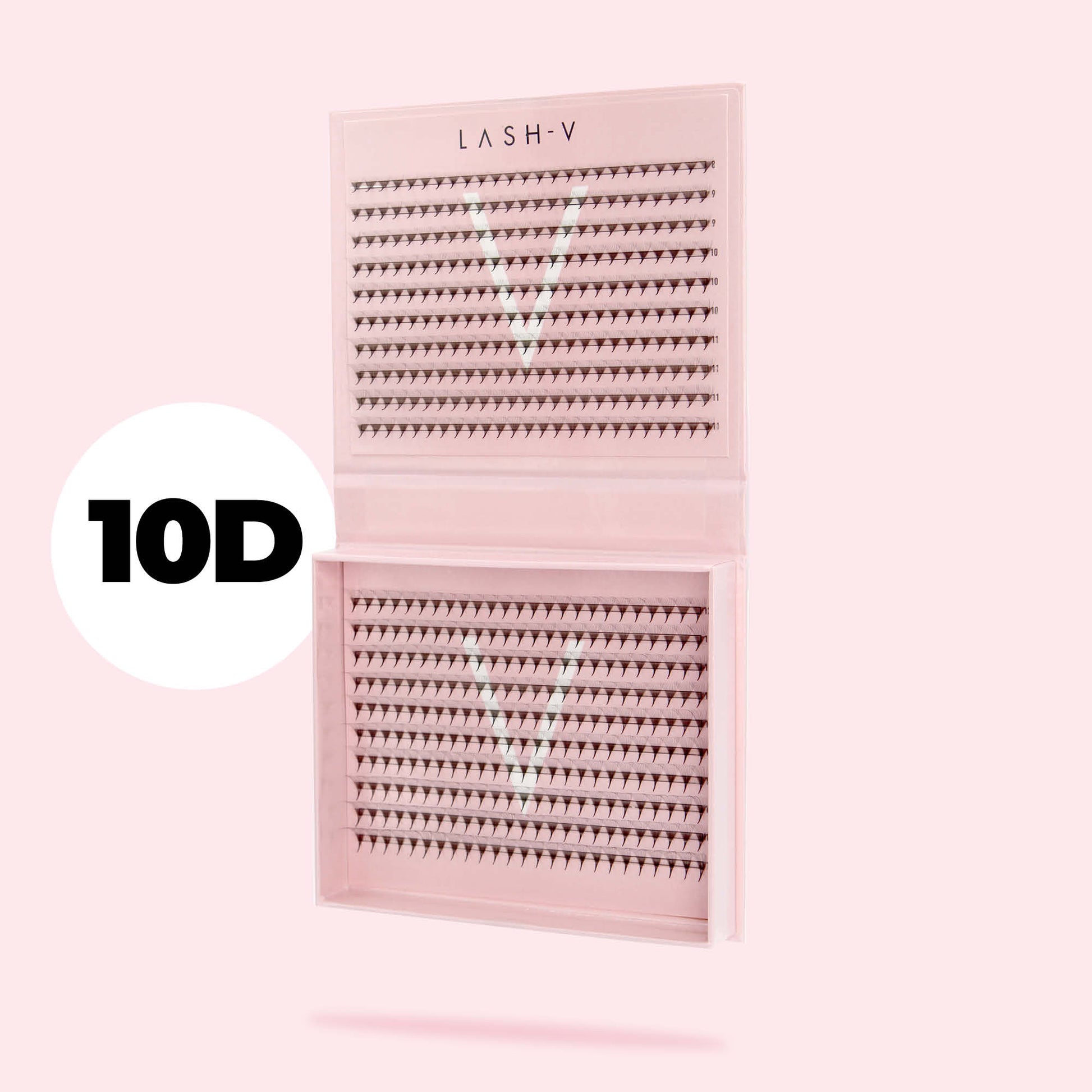 10D Promade Fans NEW XXL Tray 500 - Premade Volume Fans - LASH V