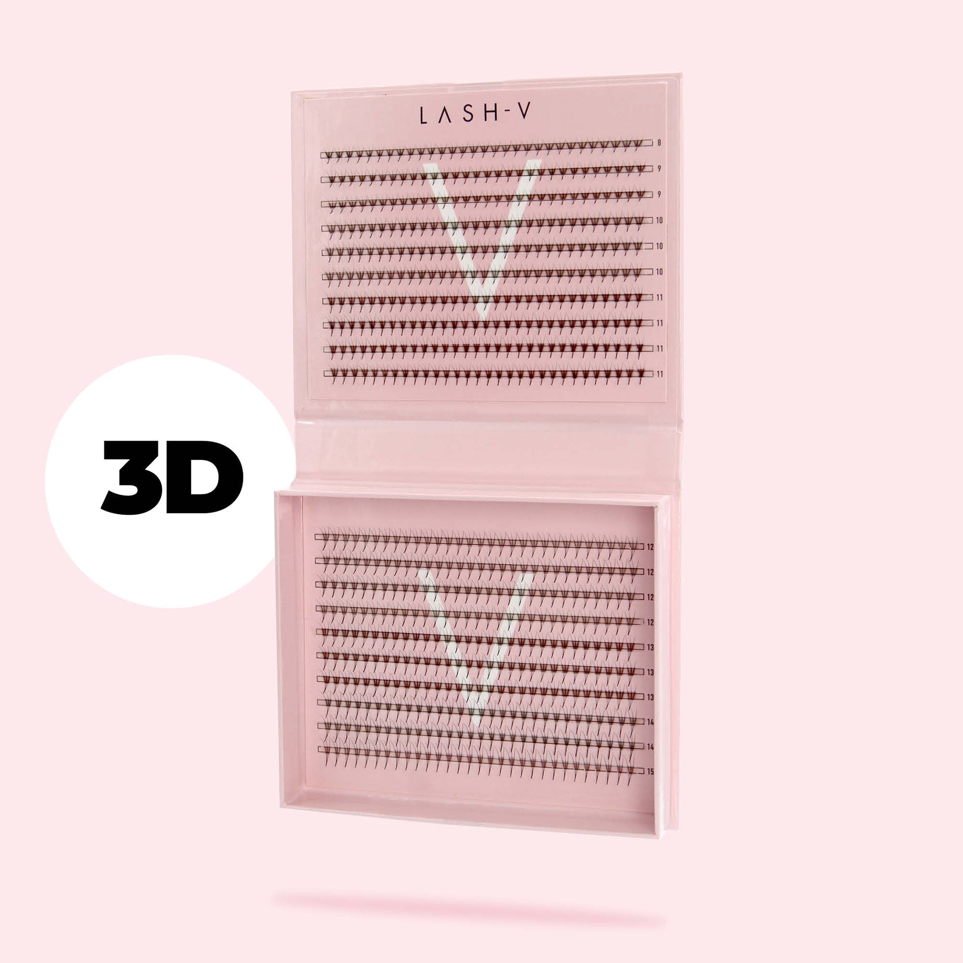 3D Promade Fans NEW XXL Tray 600 - Premade Volume Fans - LASH V