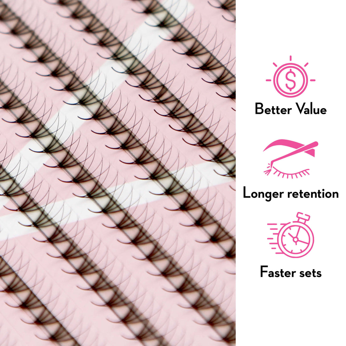 4D Promade Fans NEW XXL Tray 600 - Premade Volume Fans - LASH V