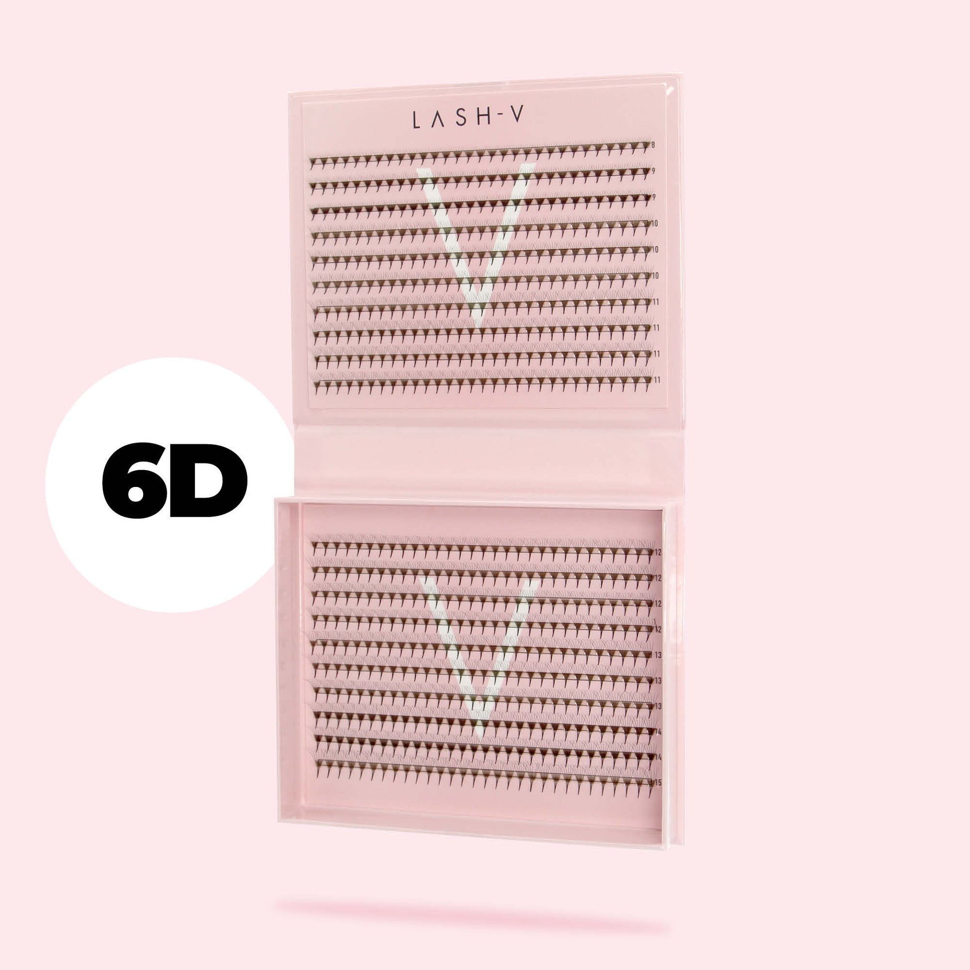 6D Promade Fans NEW XXL Tray 600 - Premade Volume Fans - LASH V