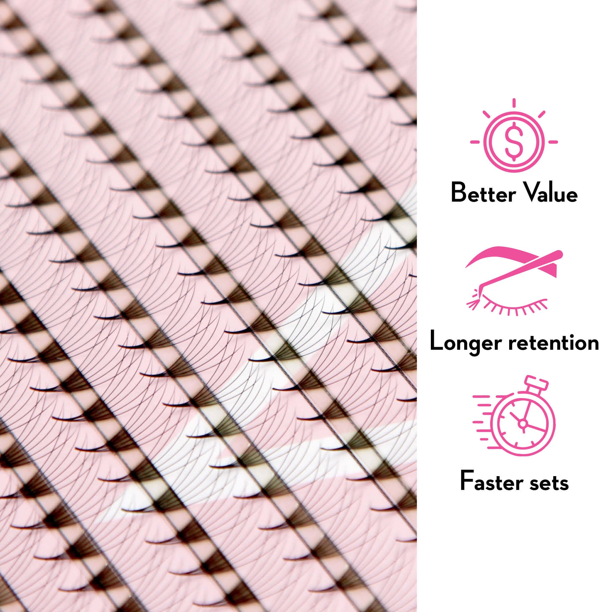 6D Promade Fans NEW XXL Tray 600 - Premade Volume Fans - LASH V