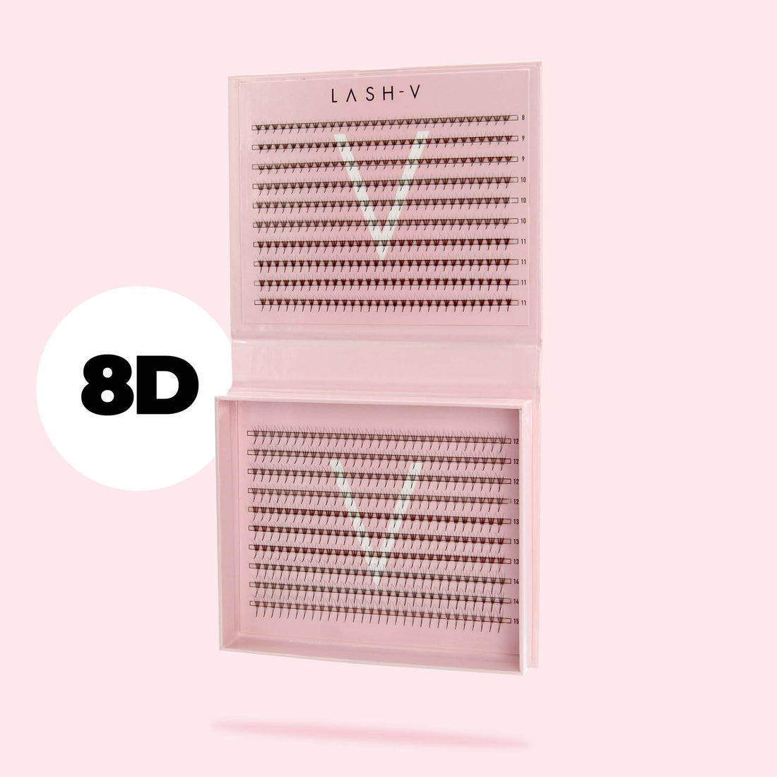 8D Promade Fans NEW XXL Tray 500 - Premade Volume Fans - LASH V