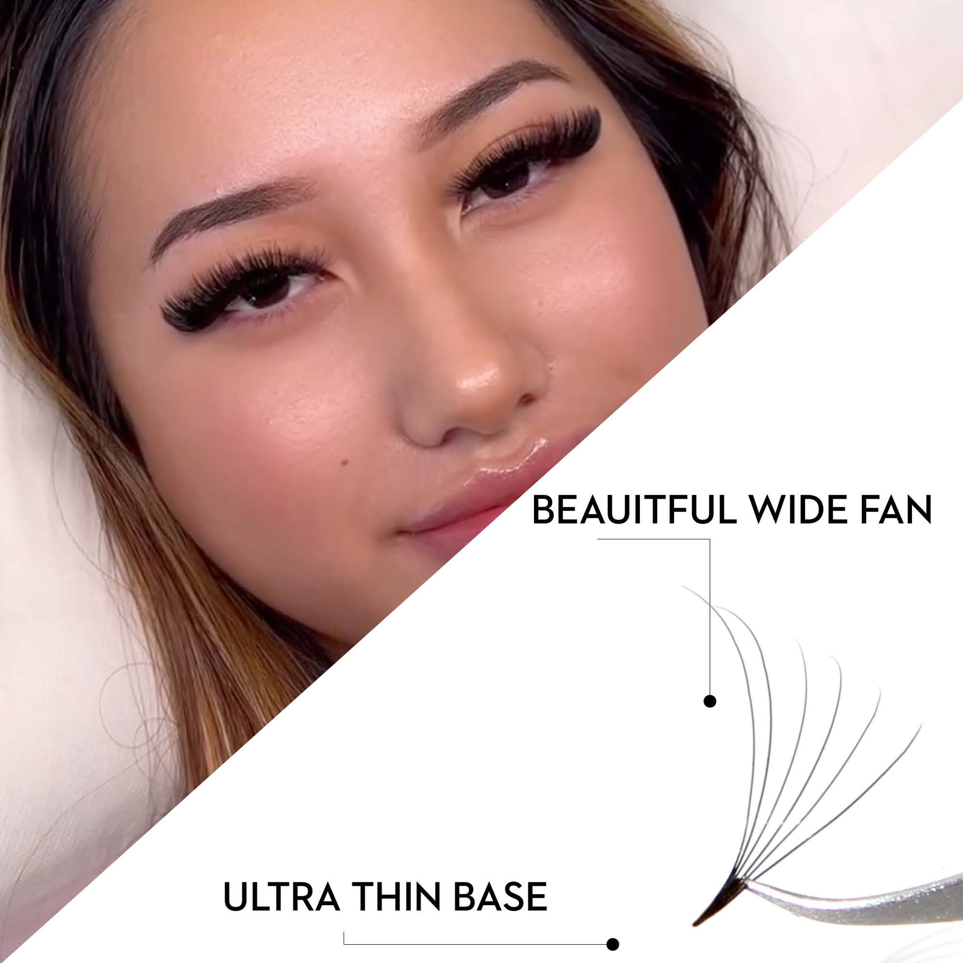 8D Promade Fans NEW XXL Tray 500 - Premade Volume Fans - LASH V