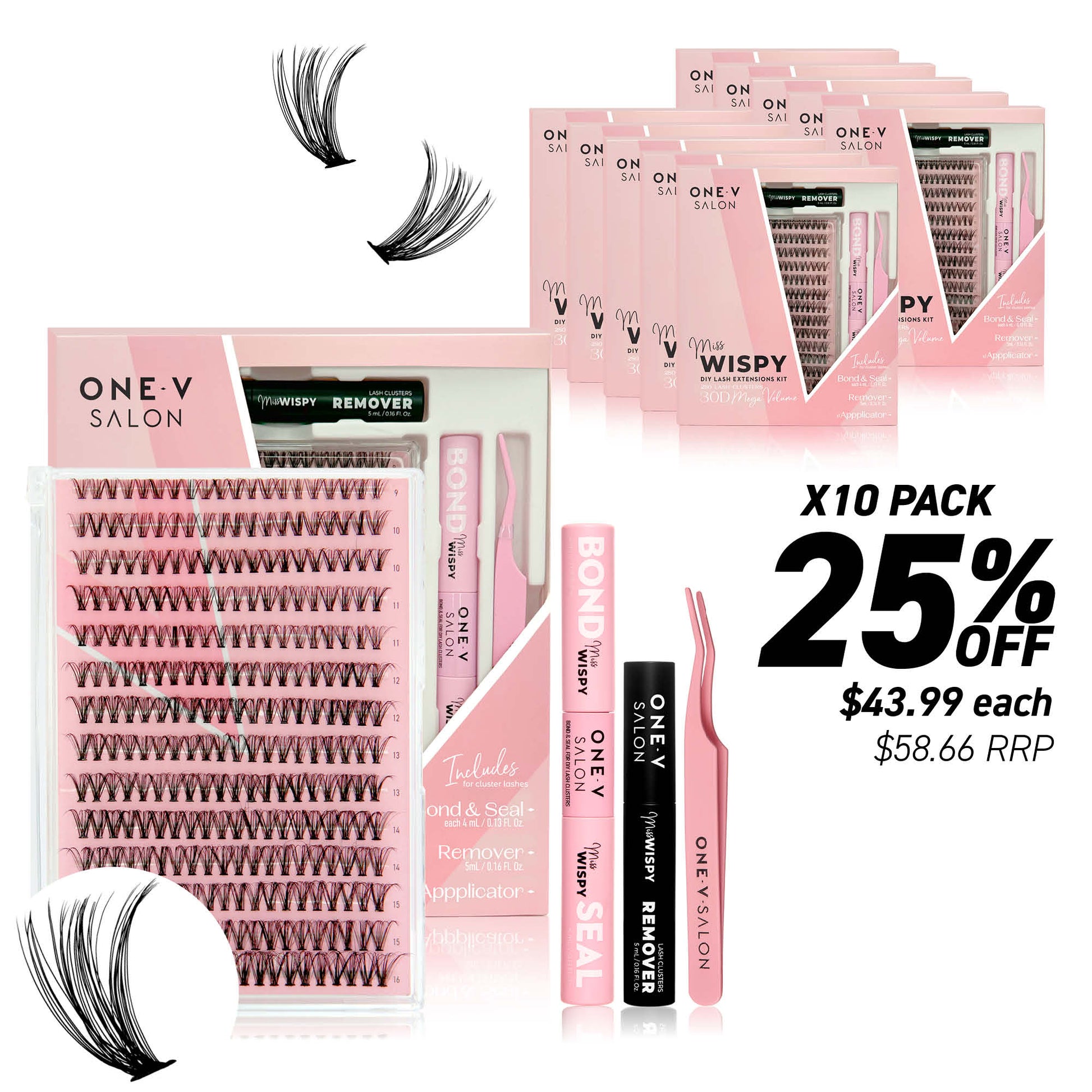DIY Lash Cluster Kits - 30D Complete Kit (Bundle Pack) - LASH V