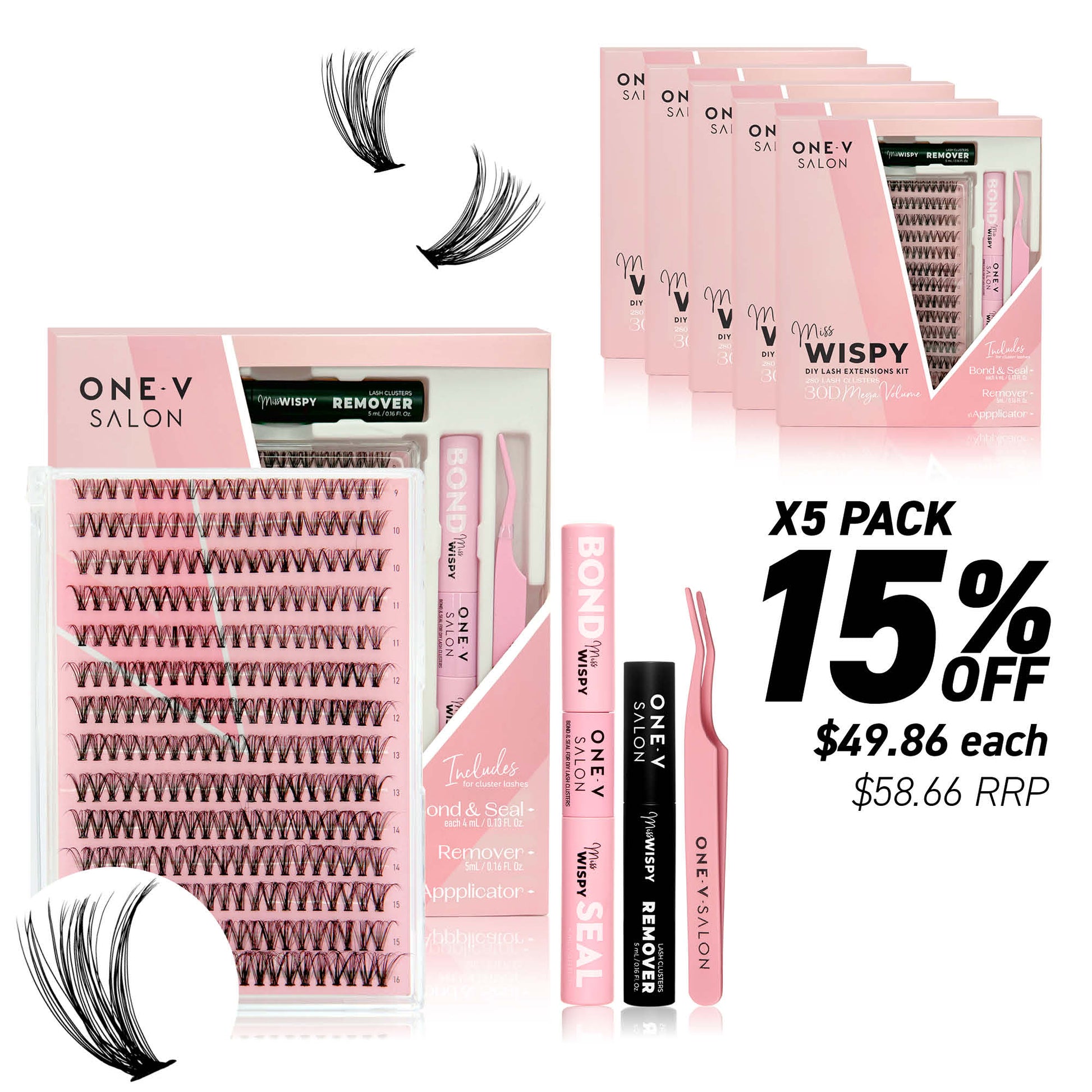 DIY Lash Cluster Kits - 30D Complete Kit (Bundle Pack) - LASH V