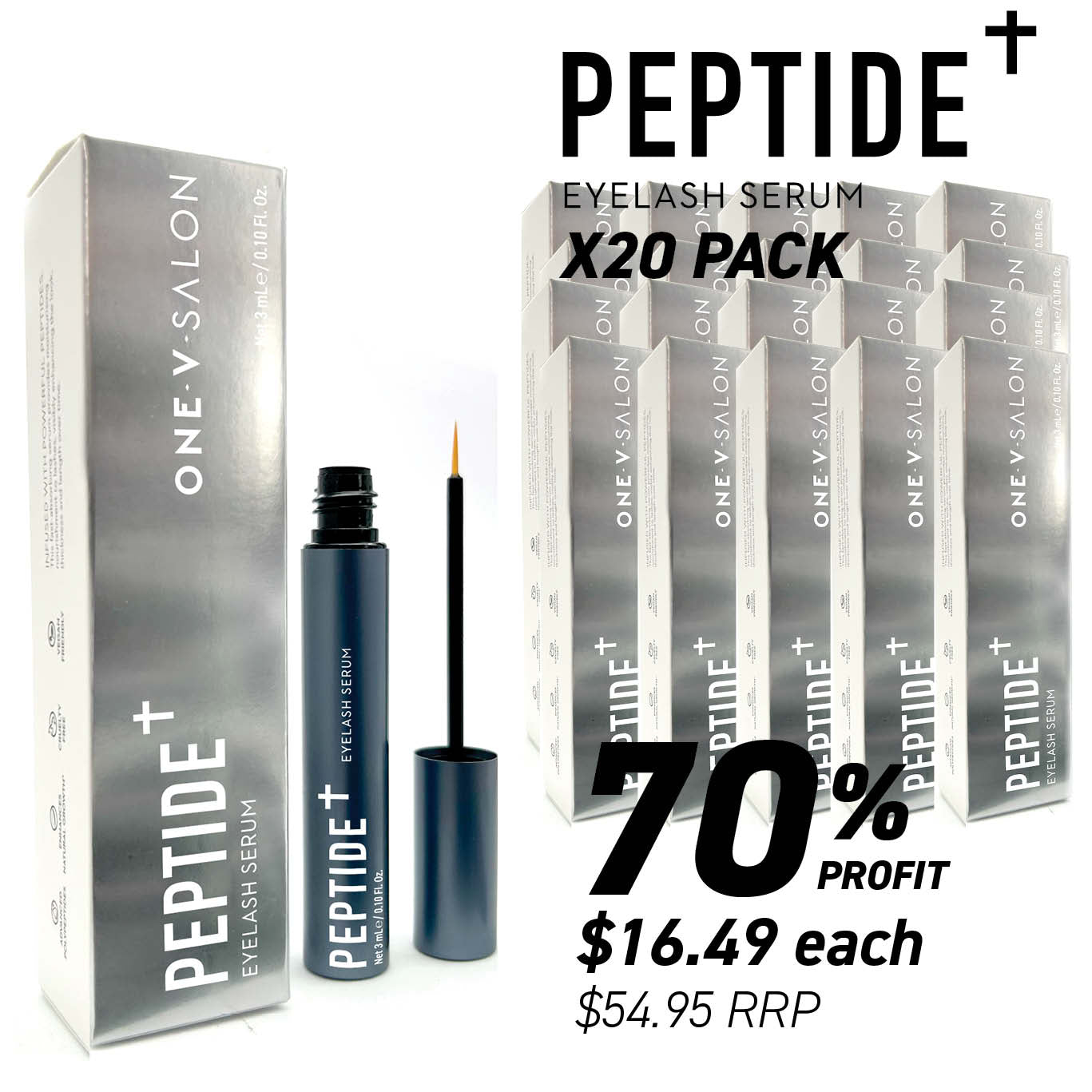 Peptide + Eyelash Growth Serum - (Bundle Packs) - LASH V