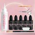 Brow Liquid Dye Complete Combo Kit - X5 colours - Airbrush Liquid Activator - LASH V