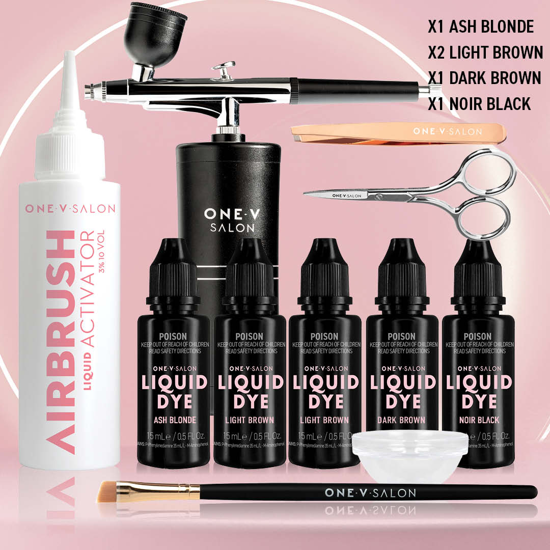 Brow Liquid Dye Complete Combo Kit & Airbrush Bundle Kit - LASH V