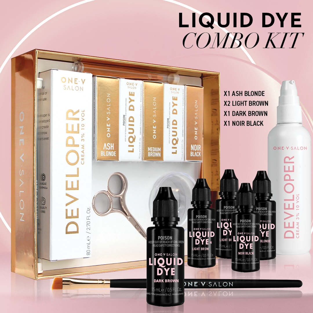 Brow Liquid Dye Complete Combo Kit - X5 colours - LASH V