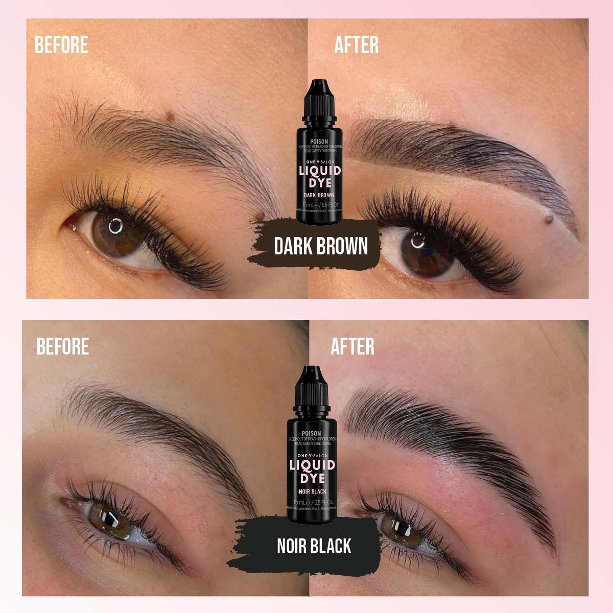 Brow Liquid Dye Starter Kit - 4 colours + 1 Developer - LASH V
