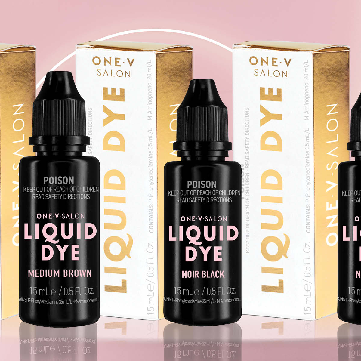 Brow Liquid Dye Starter Kit - 4 colours + 1 Developer - LASH V
