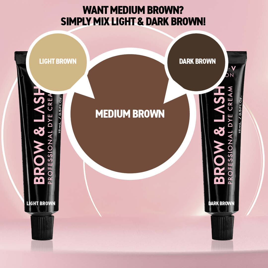 Brow & Lash Cream Dye Starter Kit - 4 Colours and 1 Developer - LASH V