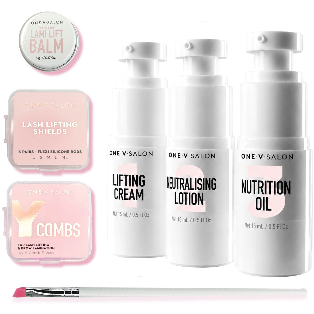 Lash Lift & Brow Lamination Professional Complete Combo Kit – Pump Bottle - LASH V