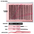 Luxe 3D Flawless -PETITE WISPY- 238 DIY Cluster Lashes Complete Kit (Bundle Pack) - LASH V