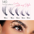 Luxe 3D Flawless - Fox Eye - 140 DIY Cluster Lashes With Bond and Seal Kit - LASH V