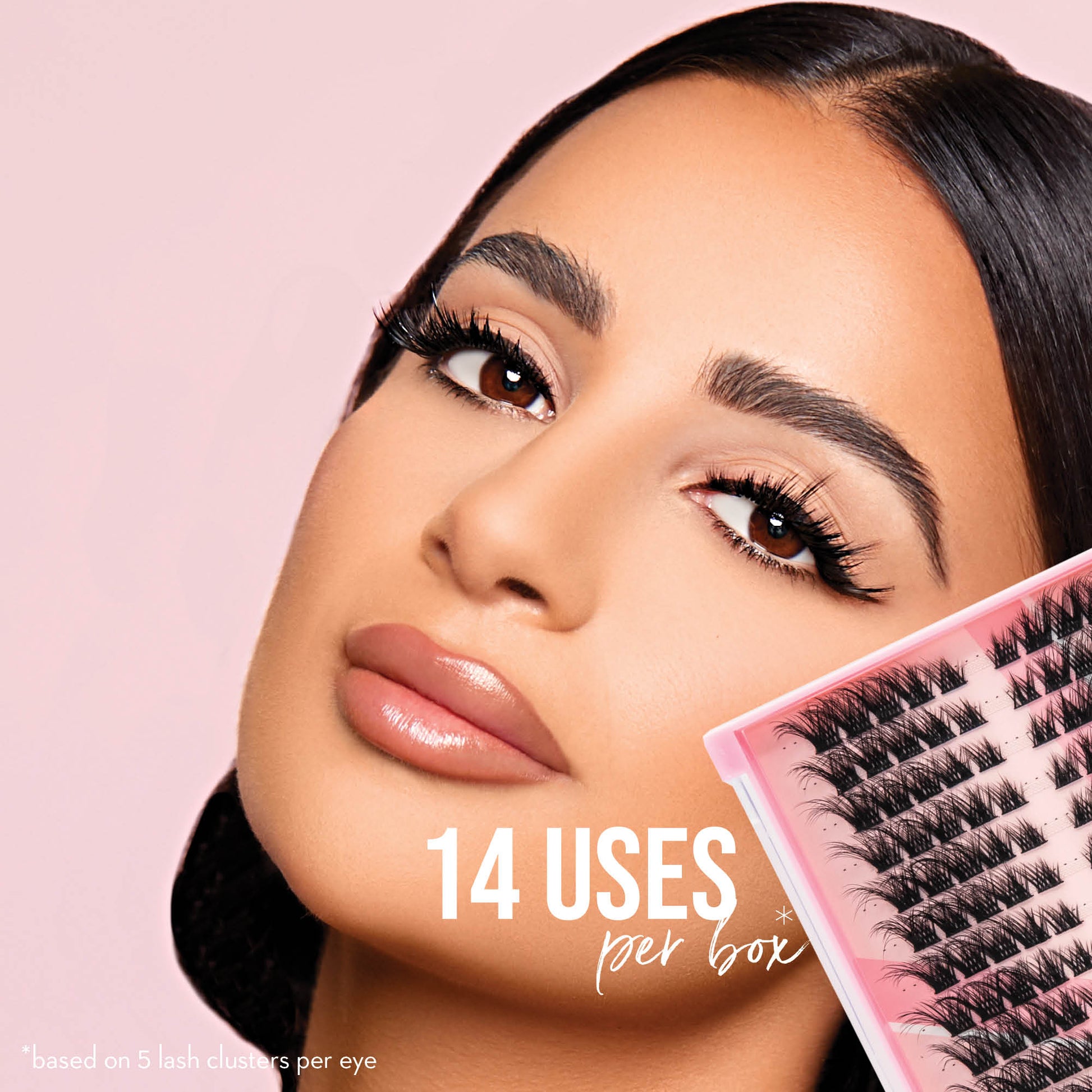 Luxe 3D Flawless - Fox Eye - 140 DIY Cluster Lashes With Bond and Seal Kit - LASH V