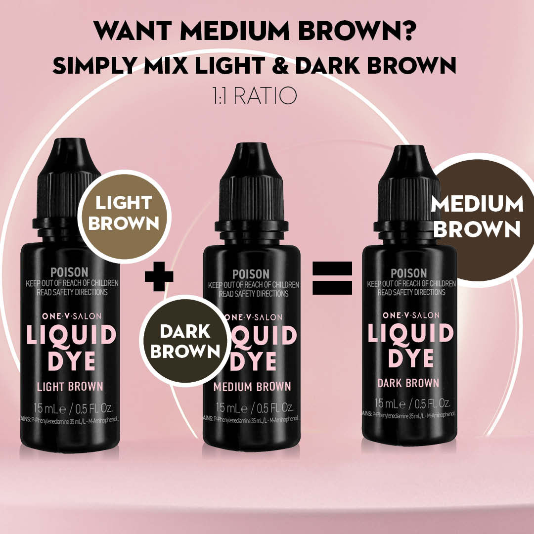 Brow Liquid Dye Complete Combo Kit - X5 colours - LASH V