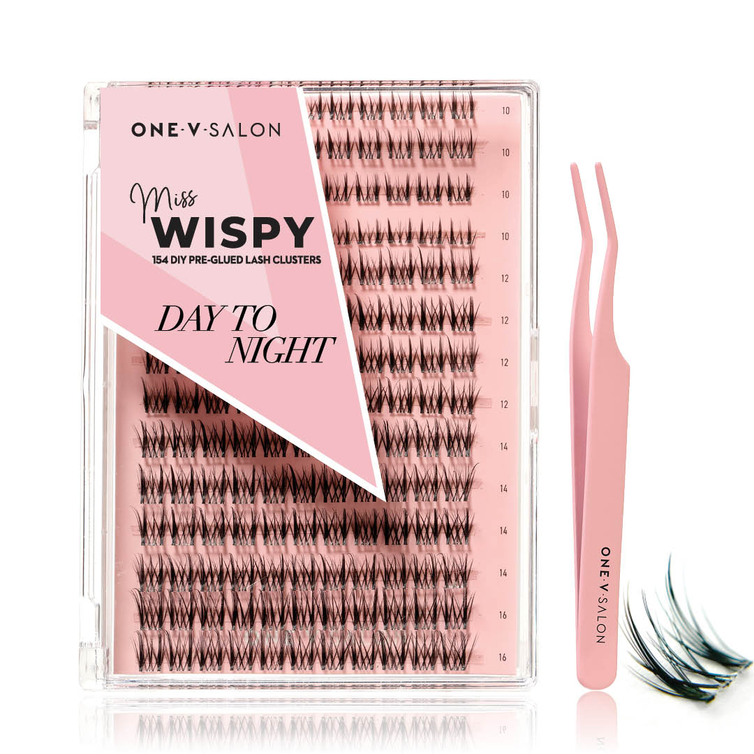 Day to Night Press On Pre-glued Under-lashes Cluster Lashes & Applicator - LASH V