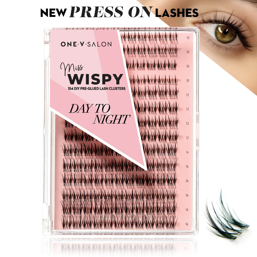 Miss Wispy Press On Preglued Under-lashes Cluster Lashes Day to Night - LASH V