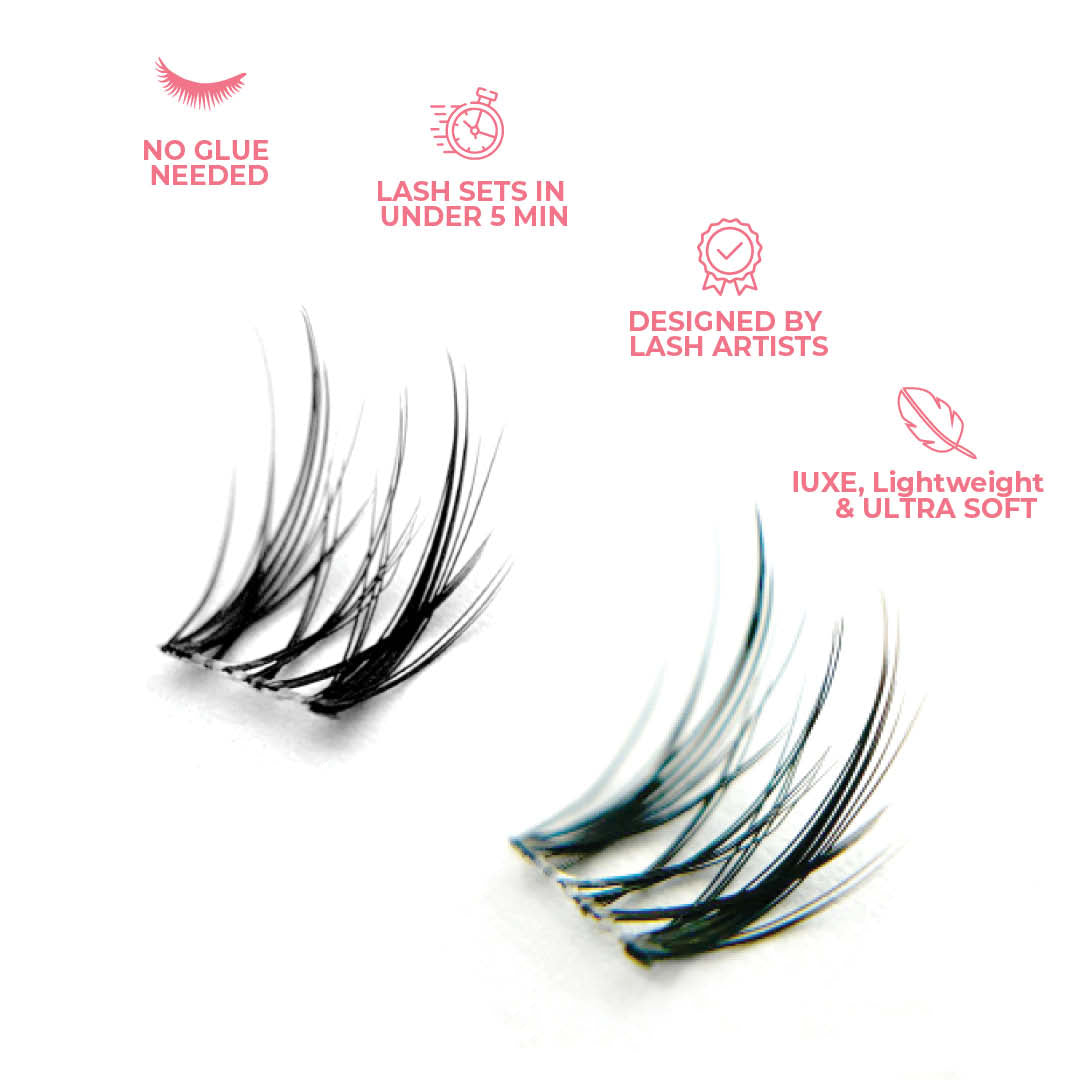 Miss Wispy Press On Pre-glued Under-lashes Cluster Lashes - LASH V