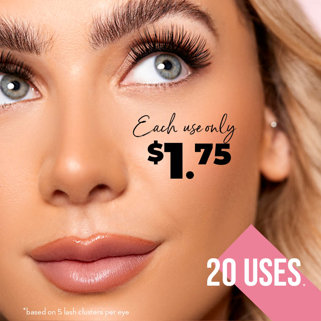 Miss Wispy Press On Pre-glued Under-lashes Cluster Lashes & Applicator - LASH V