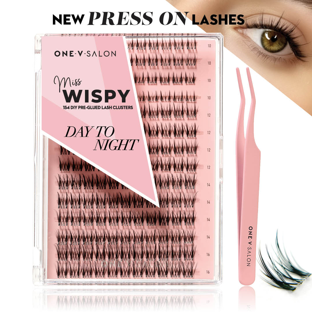 Day to Night Press On Pre-glued Under-lashes Cluster Lashes & Applicator - LASH V
