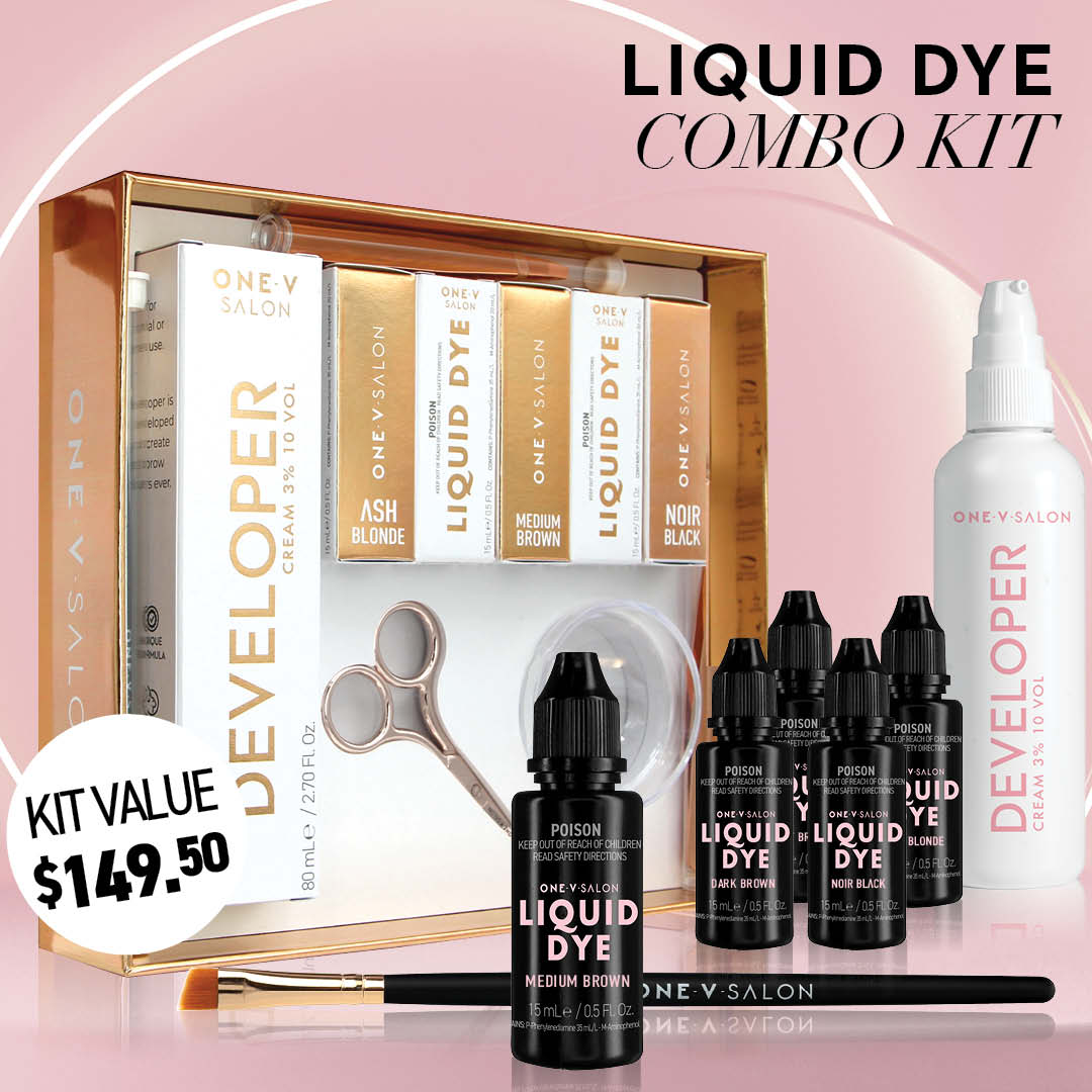 Brow Liquid Dye Complete Combo Kit - X5 colours - LASH V