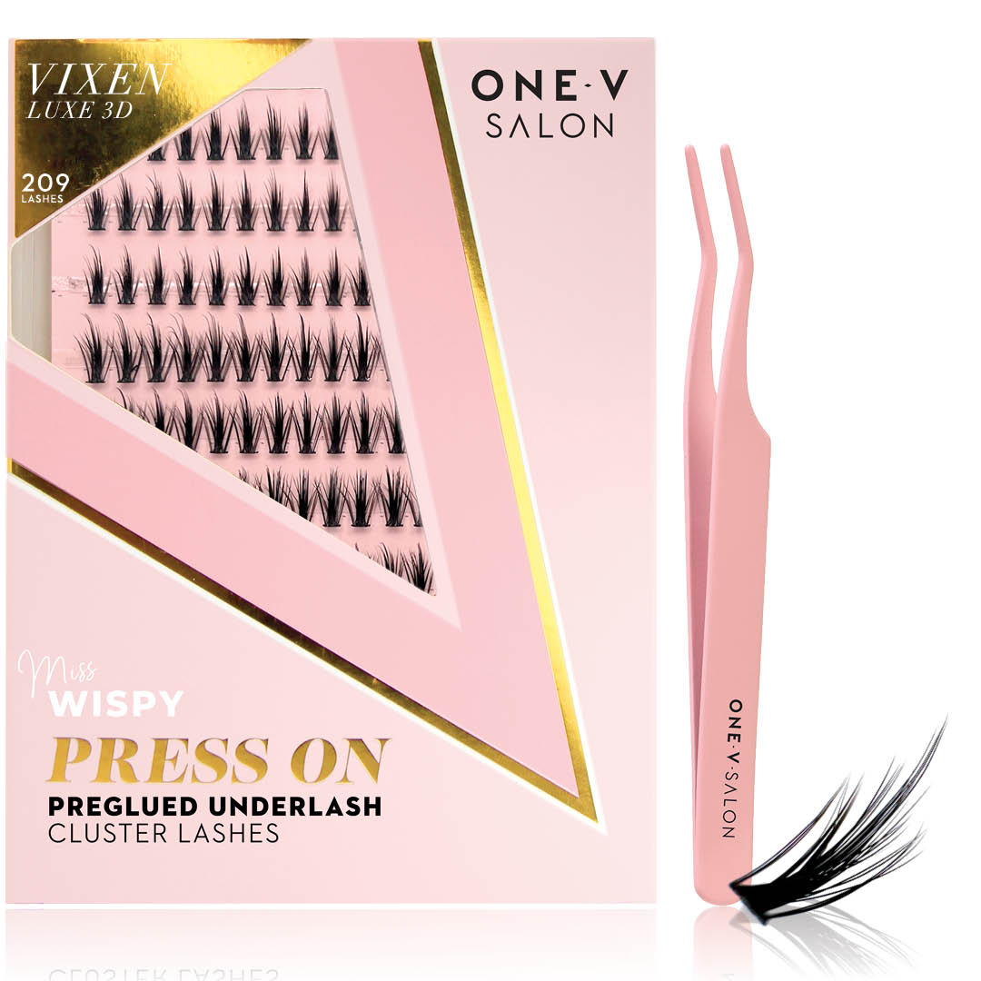 Vixen Press On Pre-glued Under-lashes Cluster Lashes & Applicator - LASH V