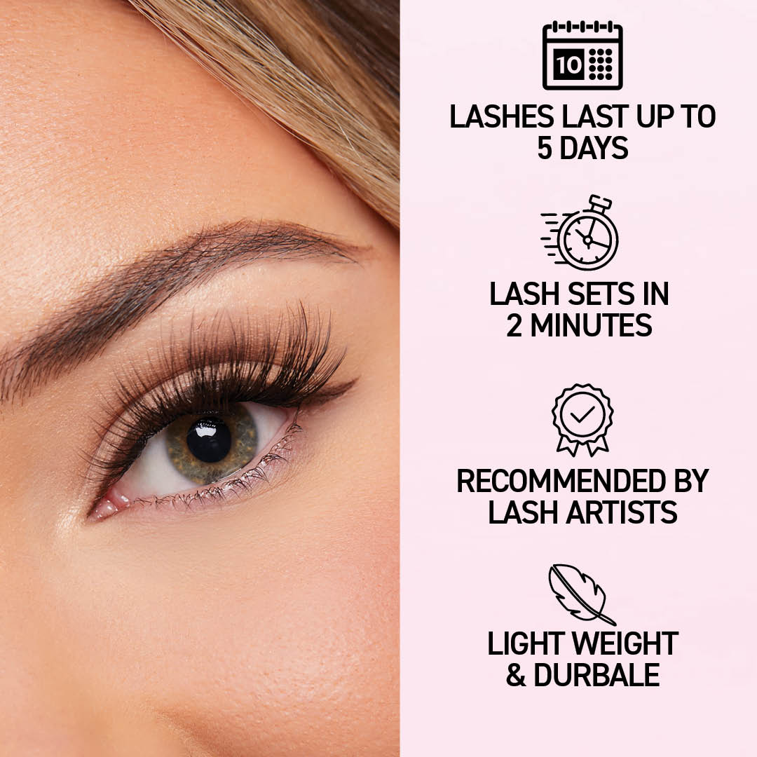 Miss Wispy Glam Volume Press On Pre-glued Under-lashes Cluster Lashes & Applicator - LASH V